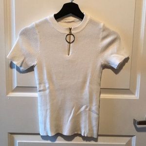 Rib knit t-shirt